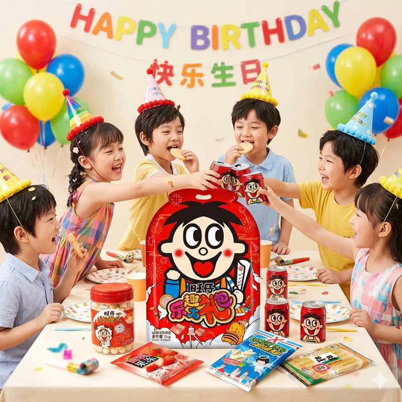 旺旺童趣乐趣儿童大礼包1kg零食大礼包送女友节日礼物解馋亲子