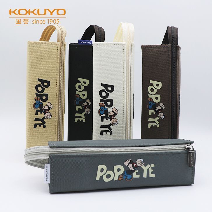 日本KOKUYO笔袋国誉大力水手限定DIY文具盒大容量学生文具对开式