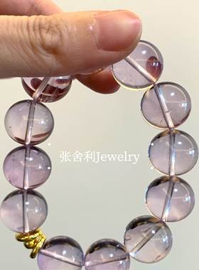 张舍利Jewelry.【流金岁月】原创全透紫水晶全新手串109669