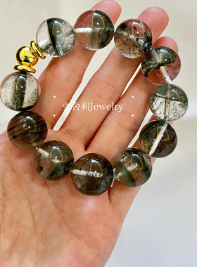 张舍利Jewelry.【财渊之钥】原创绿幽灵弹力手串（109478）全新