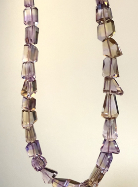 张舍利Jewelry.【金乌栖紫藤】原创天然紫黄晶银项链/手链 全新