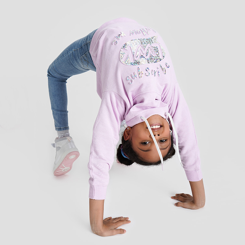 女童春秋新款卫衣高中生套头衫中大童学生运动服洋气少女外套外贸