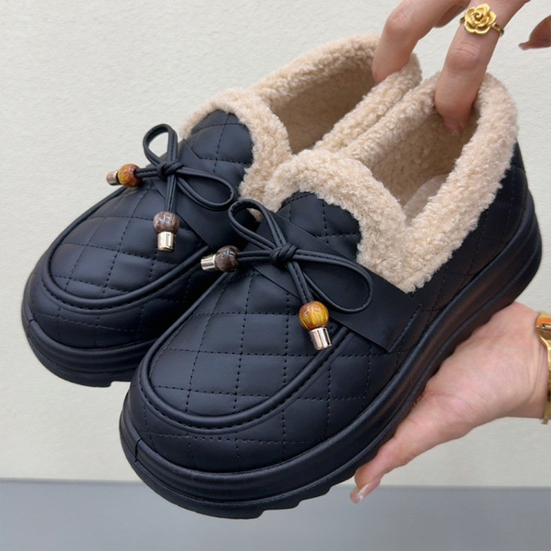 雪地靴女鞋冬季新款老北京棉鞋加绒加厚毛毛鞋保暖防滑舒适妈妈鞋