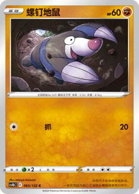 简中宝可梦螺钉地鼠卡牌球闪6.0