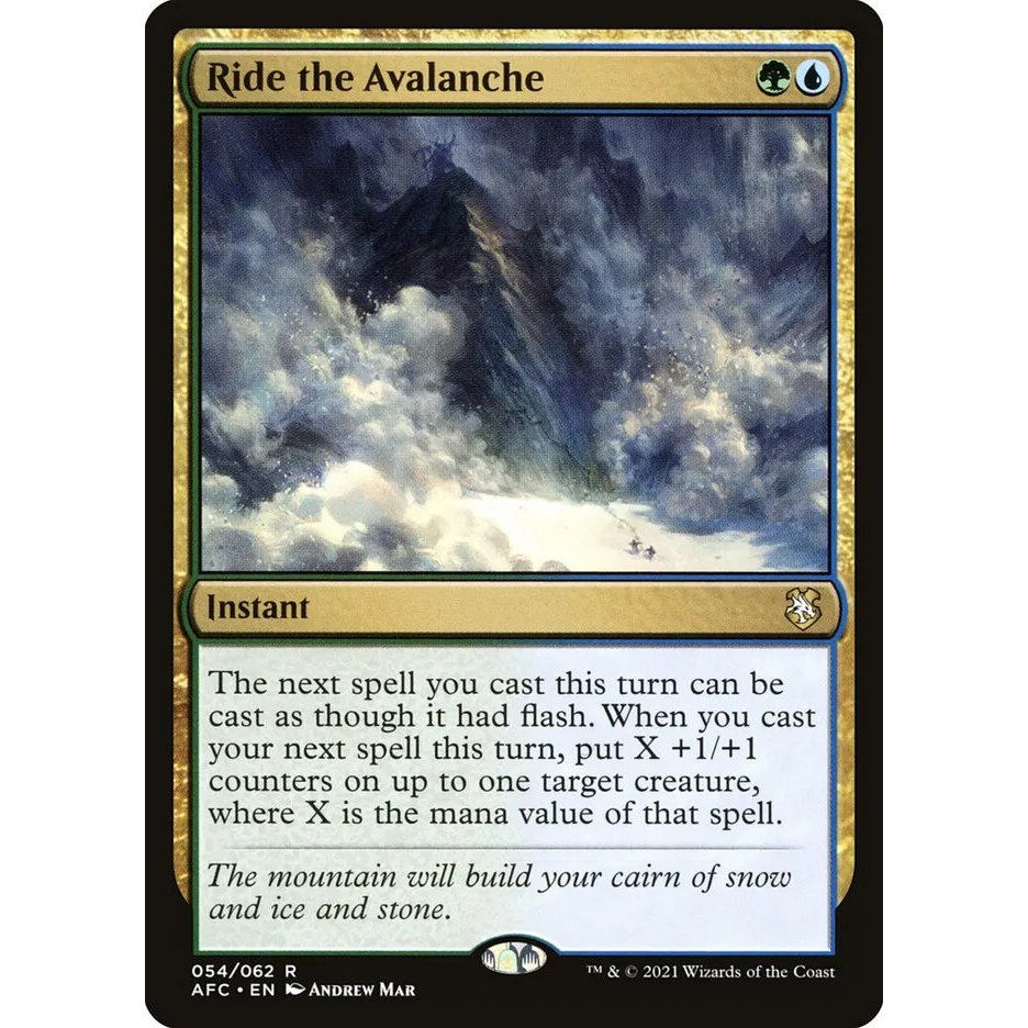 万智牌 山崩之威 Ride the Avalanche AFC 中/英文平卡 金