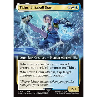 万智牌 水斗球王牌提达 Tidus, Blitzball Star FIN英文扩画平/闪