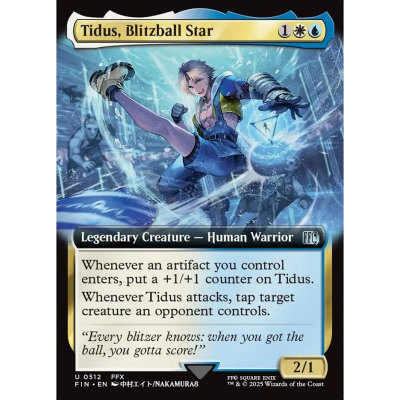 万智牌 水斗球王牌提达 Tidus, Blitzball Star FIN英文扩画平/闪