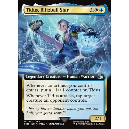 万智牌 水斗球王牌提达 Tidus, Blitzball Star FIN英文扩画平/闪