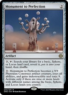 万智牌万界归一one 完美丰碑 monument to perfection 英文日印平