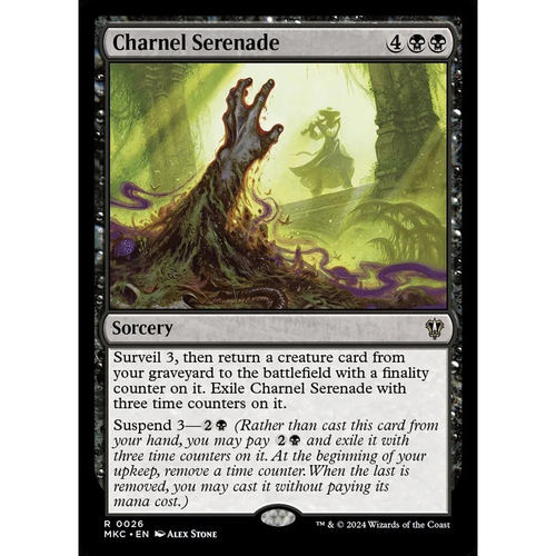 【北境卡牌】万智牌 唤尸夜曲 Charnel Serenade MKC 英文平卡 金