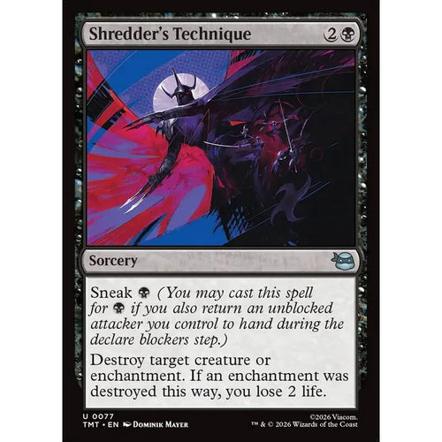 万智牌 施瑞德的绝招 Shredder's Technique TMT 英文平/闪卡 银