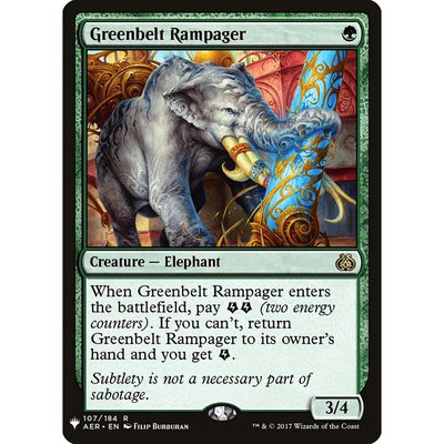 万智牌 绿地狂象 Greenbelt Rampager MB1 英文平卡 金