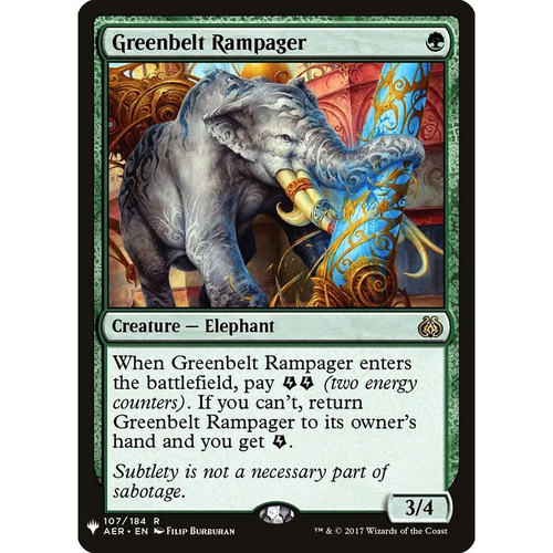 万智牌 绿地狂象 Greenbelt Rampager MB1 英文平卡 金