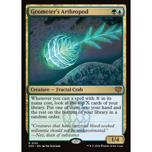 【北境卡牌】万智牌 几何节兽 Geometer's Arthropod SOS 英平/闪