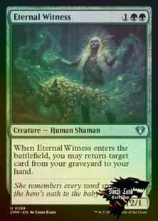 万智牌 不朽见证人Eternal Witness 英文平闪 CMM指挥官大师 美印