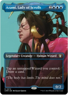 万智牌 万卷蓟夫人Azami, Lady of Scrolls英文扩画CMM 美印 蓝金