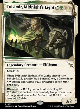 万智牌 午夜明光托西密Tolsimir, Midnight's Light中/英异画 MKM