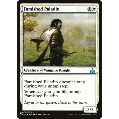 【北境卡牌】万智牌 饥馑神圣武士 Famished Paladin LIST 英文平