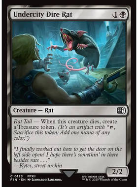 万智牌 水路变异鼠 Undercity Dire Rat FIN 英文平卡/闪 铁