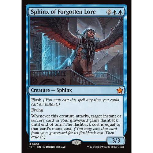 万智牌 佚学史芬斯 Sphinx of Forgotten Lore FDN 英文平/闪卡