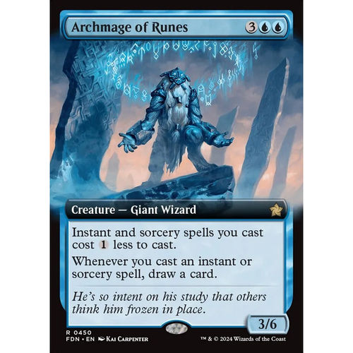 万智牌 符文大法师 Archmage of Runes FDN 英文扩画平/闪卡 金