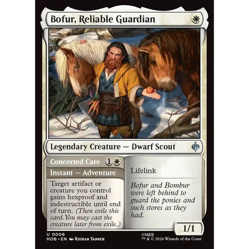 万智牌 可靠护卫波弗 Bofur, Reliable Guardian HOB 英文平/闪卡