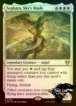 万智牌 驭空刃席斐拉Sephara, Sky's Blade 英文平闪 CMM 美印 金