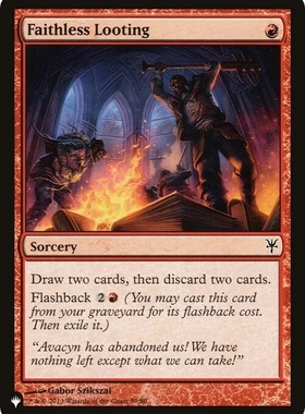 万智牌 神秘补充包 MB1 丧信掠夺 Faithless Looting 英文 铁红色