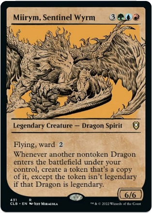 万智牌上古龙卫米瑞穆miirym, sentinel wyrm英文异画clb博德之门