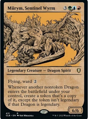 万智牌上古龙卫米瑞穆Miirym, Sentinel Wyrm英文异画CLB博德之门