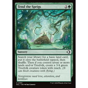 【北境卡牌】万智牌 ECL 照护幼枝 Tend the Sprigs  英文平/闪卡