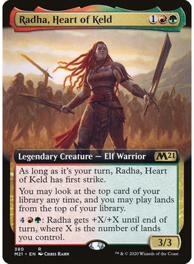 万智牌 凯尔顿之心拉妲 Radha, Heart of Keld M21 英文扩画平/闪