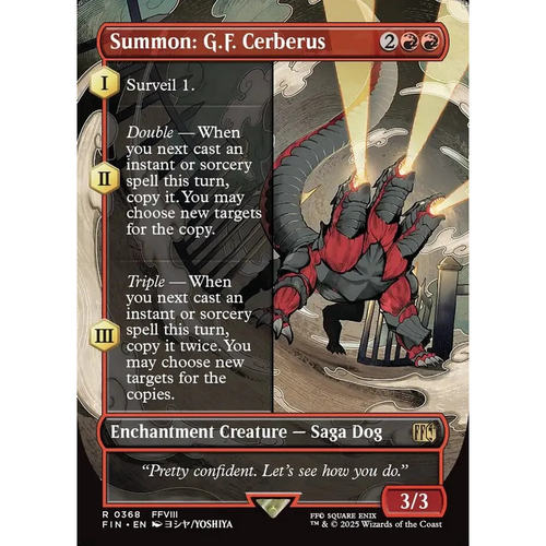 万智牌 召唤：G.F.刻耳柏洛斯 Summon:G.F. Cerberus FIN英文异画
