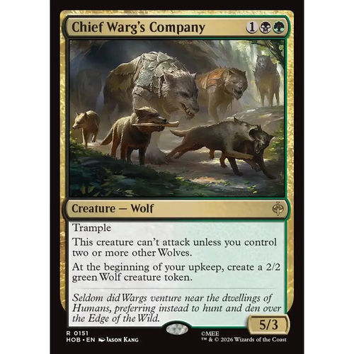 万智牌 座狼王一行 Chief Warg's Company HOB 英文平/闪卡 金