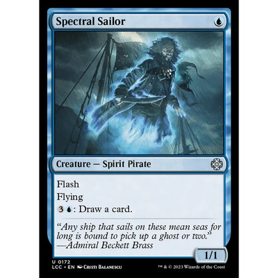 【北境卡牌】万智牌 魂魅船员 Spectral Sailor LCC 英文平卡 银