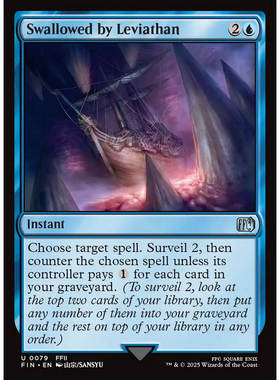 万智牌 维利亚桑吞噬 Swallowed by Leviathan FIN 英文平/闪 银