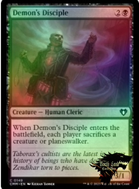 万智牌 恶魔信徒Demon's Disciple 英文平闪 CMM指挥官大师 美印