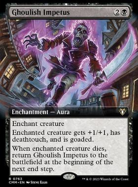 万智牌 CMM 尸鬼促动 Ghoulish Impetus 英文扩画平美印 金