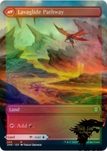 万智牌 河流通路//熔流通路 英文扩画闪 ZNR赞迪卡再起 多色地 金