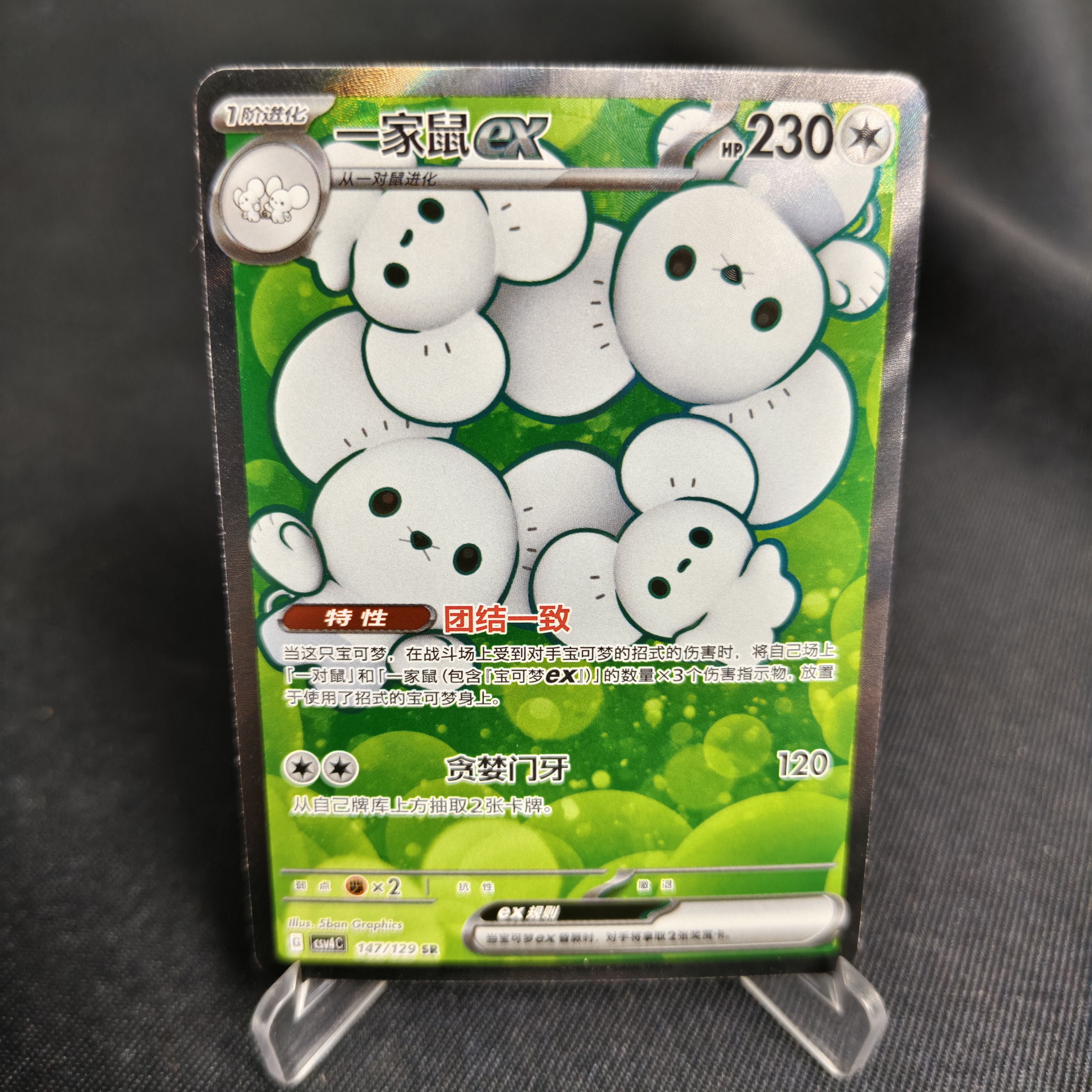 【北境卡牌】PTCG正版宝可梦 简中12.0弹 CSV4 一家鼠ex SR闪 147