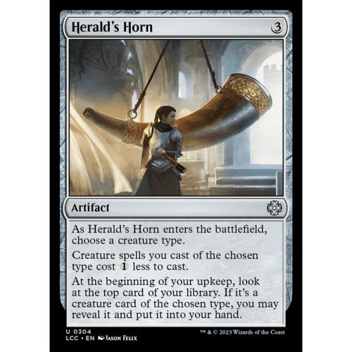 【北境卡牌】万智牌 传令号角 Herald's Horn LCC 英文平卡 银