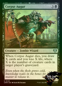 万智牌 尸体卜算师Corpse Augur 英文平闪 CMM指挥官大师 美印 银