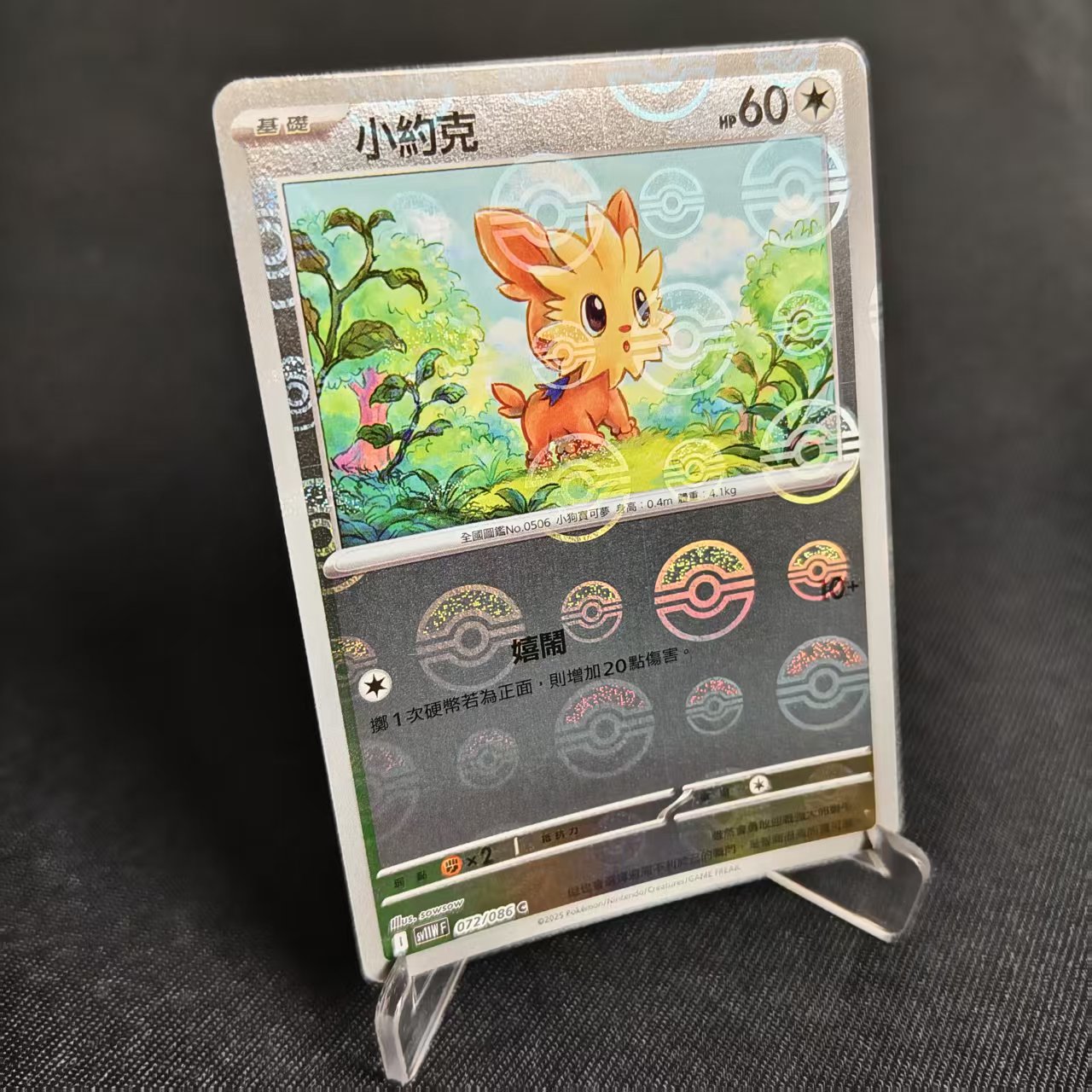 PTCG卡牌繁中小约克精灵球闪