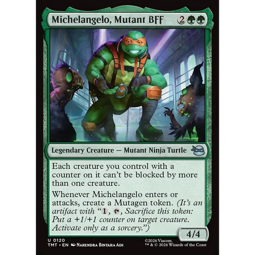 万智牌 变种佳友米开朗基罗 Michelangelo, Mutant BFF TMT 英文