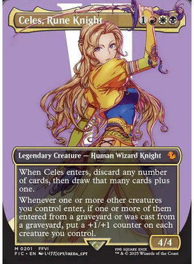 万智牌 符文骑士塞丽丝 Celes, Rune Knight FIC 英文异画平/闪卡