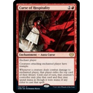万智牌 好客诅咒 Curse of Hospitality VOW 中/英文 平/闪卡 金