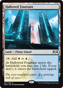 万智牌 崇圣喷泉 Hallowed Fountain 效忠拉尼卡 RNA 英文 金 运动/瑜伽/健身/球迷用品 万智牌 原图主图