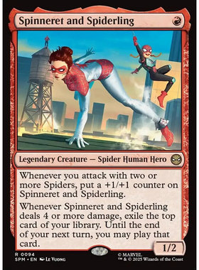 万智牌 吐丝与蜘蛛仔 Spinneret and Spiderling SPM 英文平/闪卡