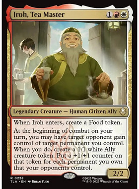 万智牌 茶道大师艾洛 Iroh, Tea Master TLA 英文平/闪卡 金