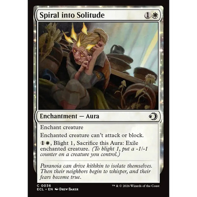 万智牌 ECL 渐入孤立 Spiral into Solitude 英文平/闪卡 铁